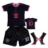 Premium dětský fotbalový dres Komplet + fotbalové ponožky Inter Miami CF - Leo Messi King Goat