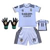 Premium Dětský fotbalový dres Komplet + fotbalová pletené rukavice Real Madrid - Rodrygo 11