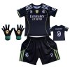 Premium dětský fotbalový dres + fotbalová pletené rukavice FC Real Madrid - Kylian Mbappe.9(Emirates Fly Better)