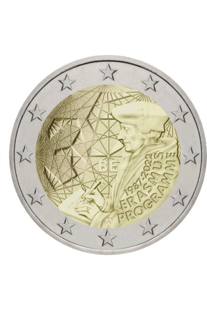2022 belgium erasmus 2 bu coin on card