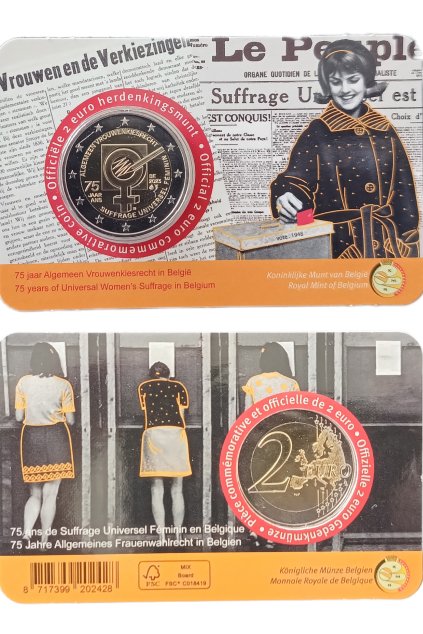 Belgicko 2023 – 75 rokov všeobecného volebného práva žien – BU karta