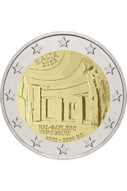 2022 malta hal saflieni hypogeum unesco 2 euro bu coin in card