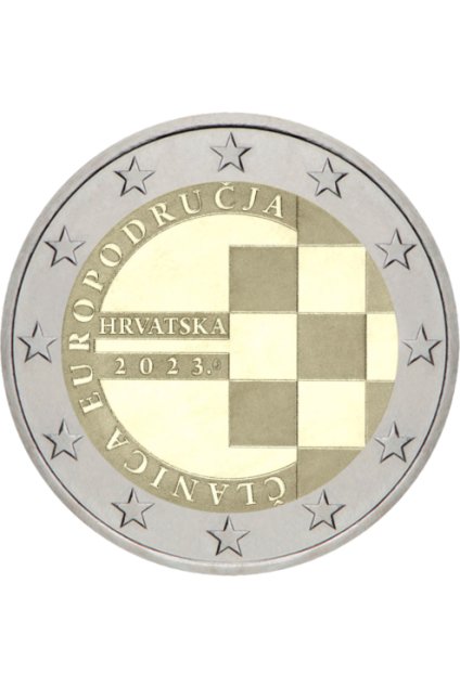 2023 croatia member of the euro area 2 euro coin bu card