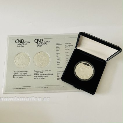 200 Kč - 650. výročí položení základního kamene Karlova mostu  2007 PROOF