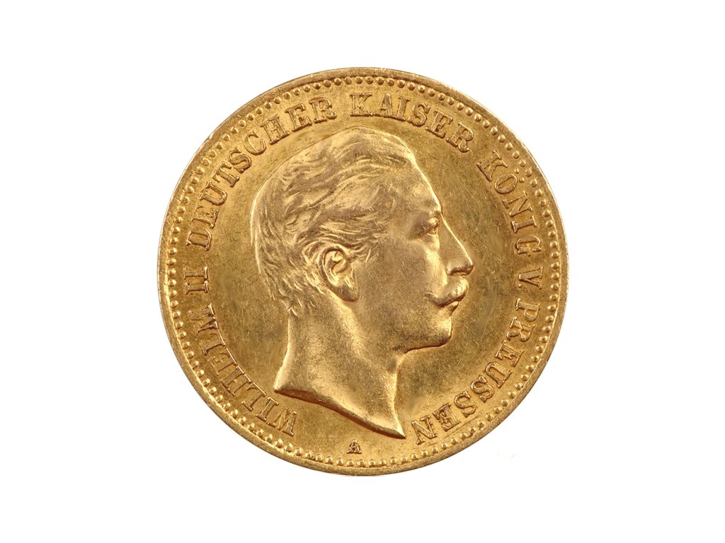 10 Mark zlatá mince Wilhelm II von Preußen