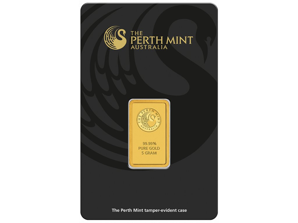 5 gramů zlatý slitek Perth Mint - klokan