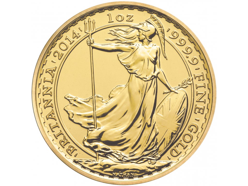 1 unce zlatá mince Britannia 2014