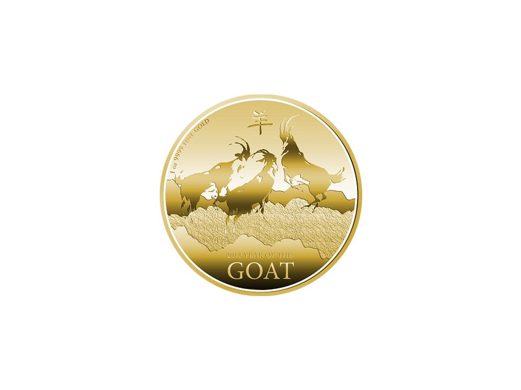 1 unce zlatá mince Niue koza 2015