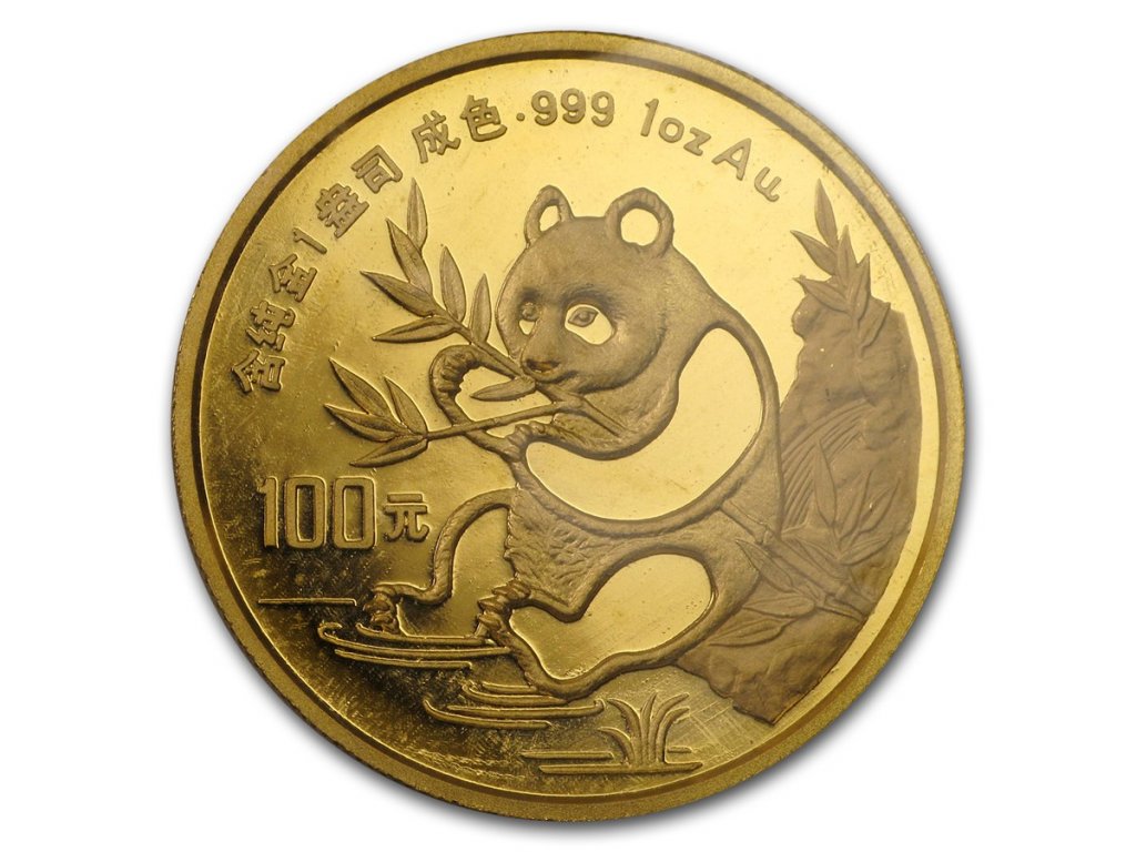 1 unce zlatá mince China Panda 1991