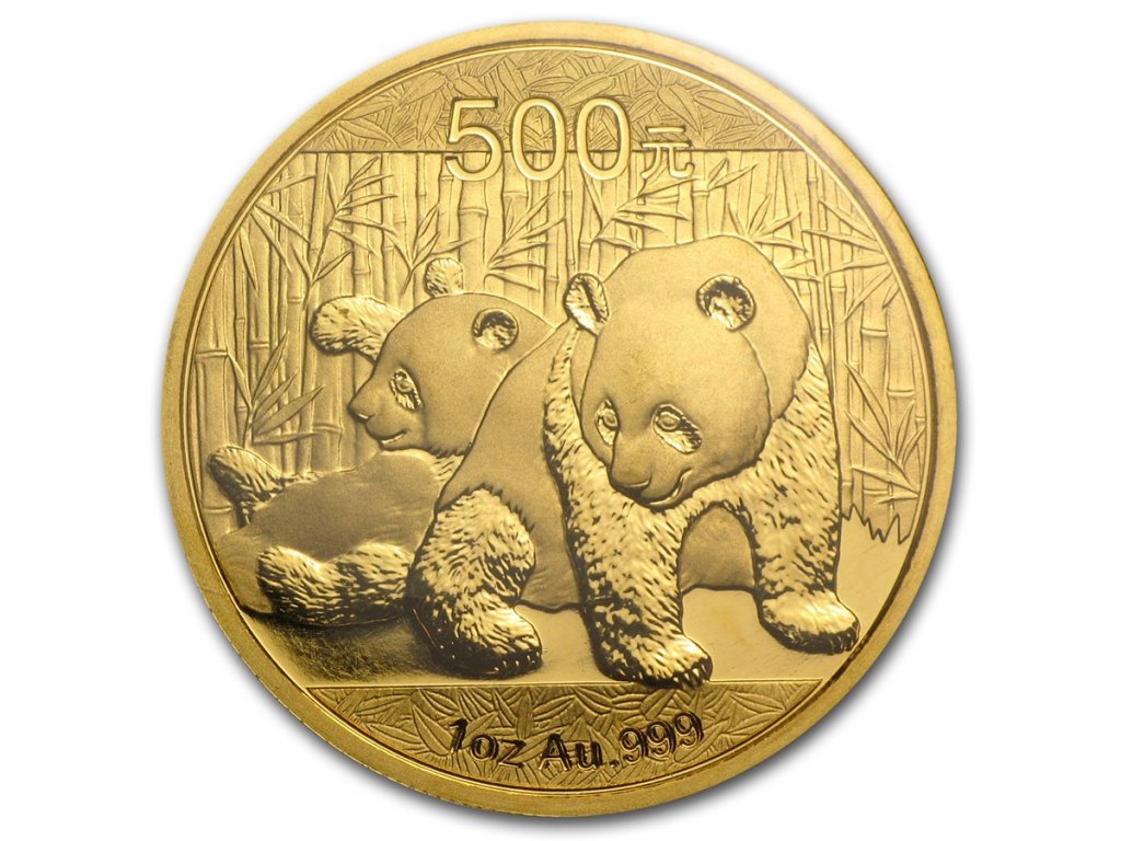 1 unce zlatá mince China Panda 2010
