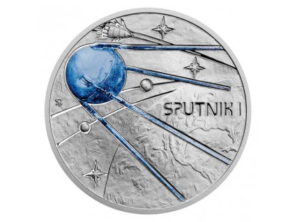 Stříbrná mince Mléčná dráha - První umělá družice proof