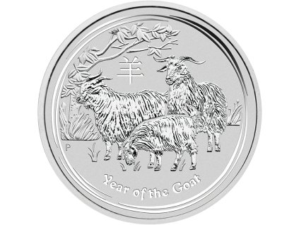 1 unce stříbrná mince Austrálie Lunar II koza 2015
