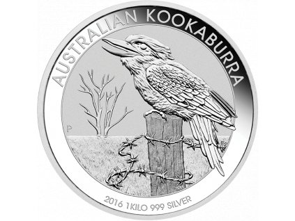 1 kilogram stříbrná mince Austrálie Kookaburra 2016