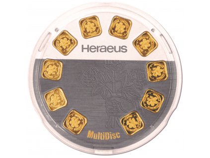 10 gramů zlatý slitek Heraeus MultiDisc