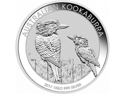 1 kilogram stříbrná mince Austrálie Kookaburra 2017