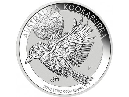 1 kilogram stříbrná mince Austrálie Kookaburra 2018