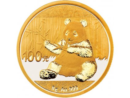 8 gramů zlatá mince China Panda - různé ražební roky