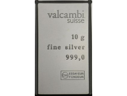 10 gramů stříbrný slitek Valcambi