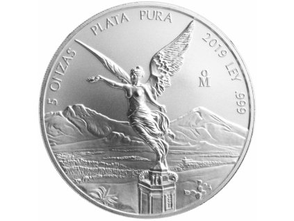 5 uncí stříbrná mince Mexiko Libertad 2019