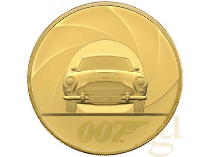 5 uncí zlatá mince Großbritannien James Bond 007 DB5 - 2020 leštěná deska