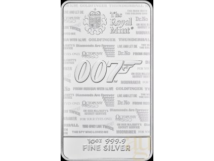 10 uncí stříbrný slitek The Royal Mint - James Bond 007 - 2020