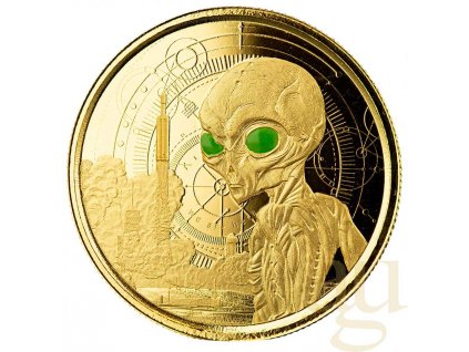 1 unce zlatá mince Afrika Ghana Alien 2021