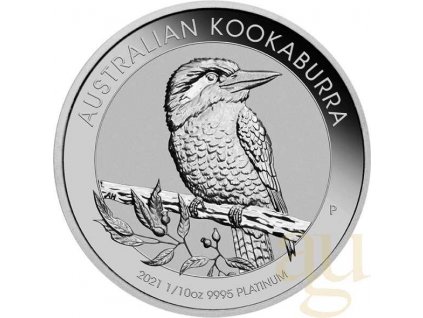 1/10 uncí platinová mince Austrálie Kookaburra 2021