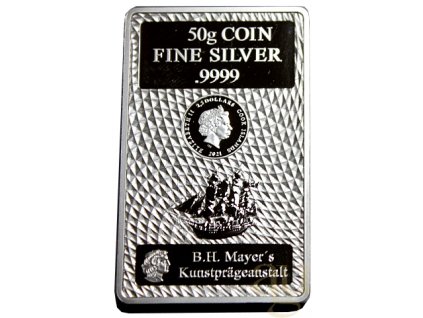 50 gramů stříbrný Cook Islands mincovní slitek 2021