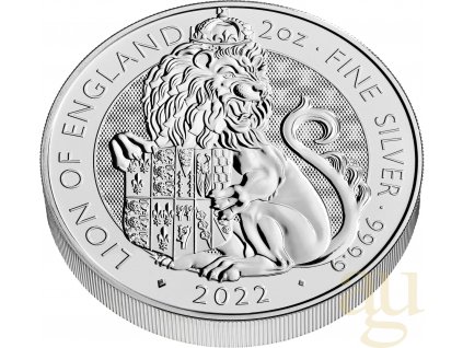2 unce stříbrná mince Tudor Beasts Lion 2022