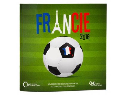 Sada oběžných mincí České republiky 2016 Francie fotbal