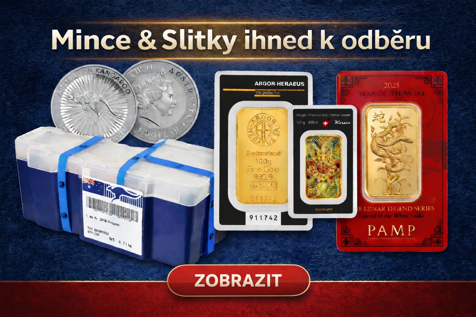 Investiční kovy skladem