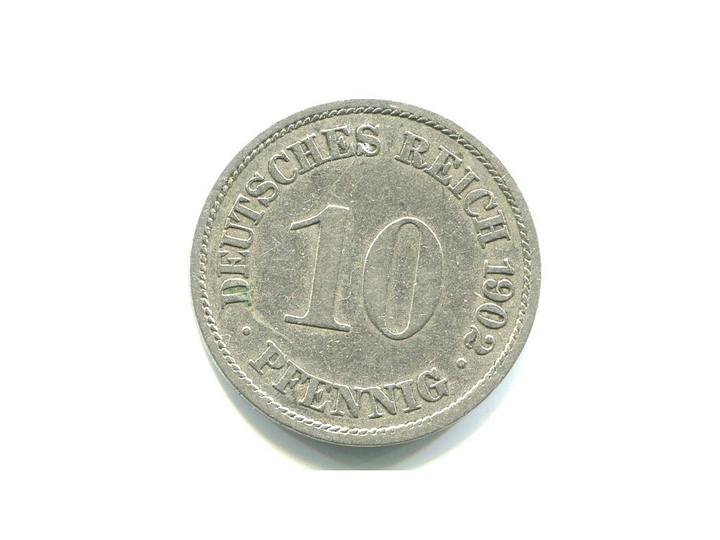 NĚMECKO. 10 Pfennig 1902/A.