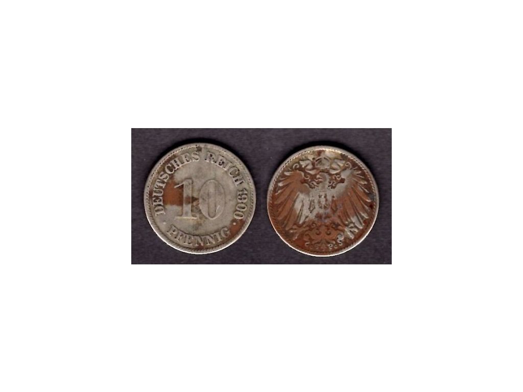 NĚMECKO. 10 Pfennig 1900/G.