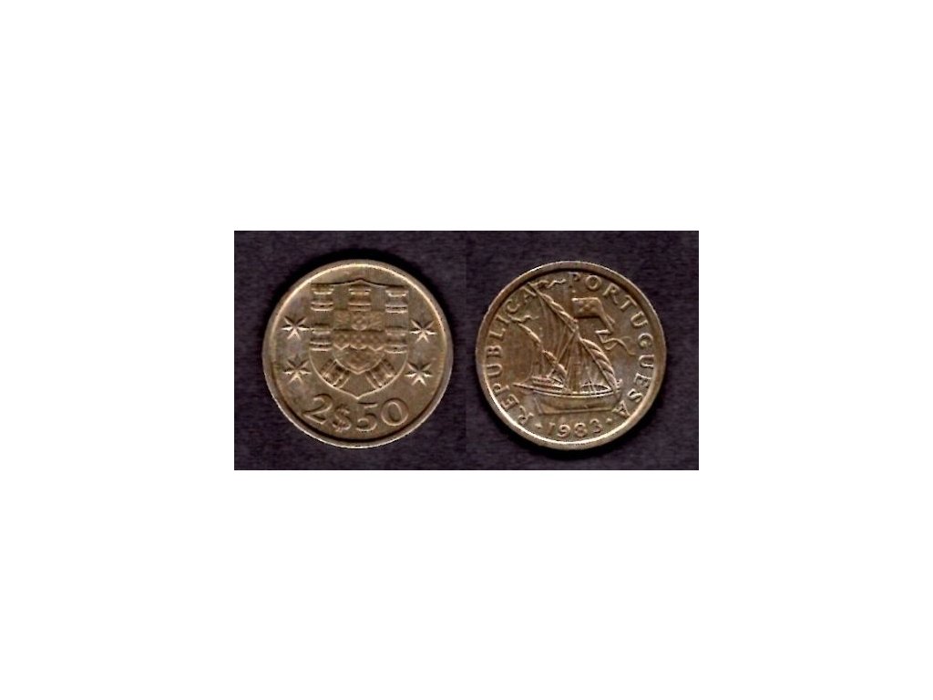 PORTUGALSKO. 2,50 escudos 1983. KM-590