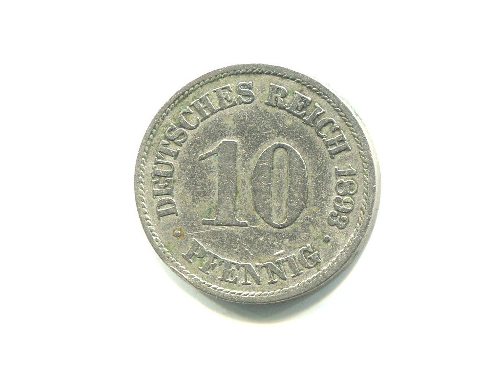 NĚMECKO. 10 Pfennig 1893/A.