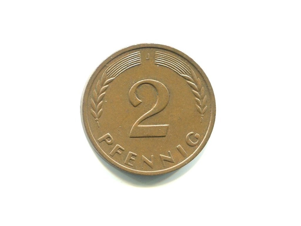 2 Pfennig 1966 J Nicht Magnetisch Wert www.numismatika-ostrava.cz