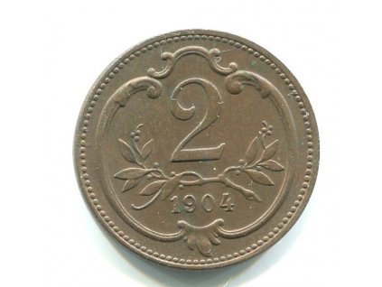 František Josef I. 2 Heller 1904.