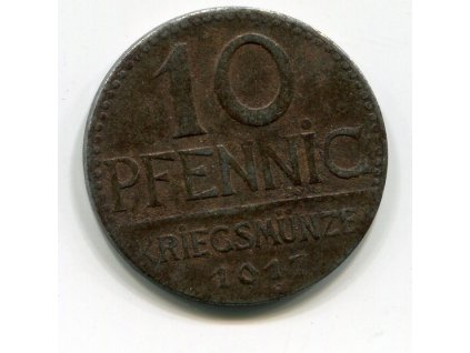 ÜBERLINGEN. 10 Pfenig 1917. Fe. Funck 553.3