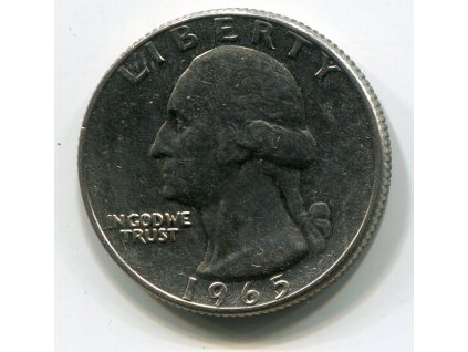 USA. 1/4 dollar 1965.