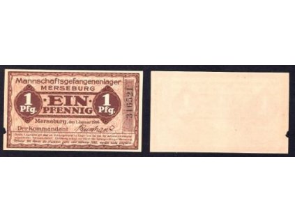 MERSEBURG. Zajatecký tábor. 1 Pfennig 1916.