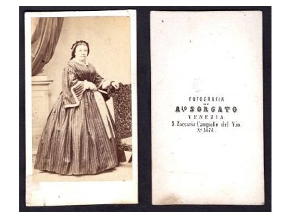 Atelier: A. Sorgato, Venezia. Portrét ženy. 2. pol. 19. století.