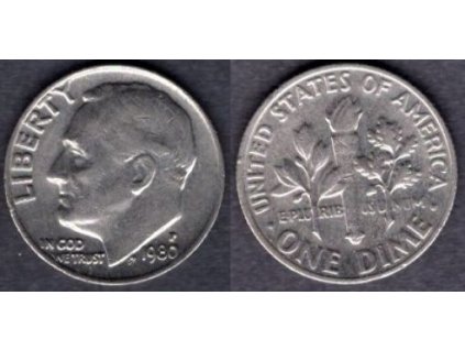 USA. 1 dime 1980/P.