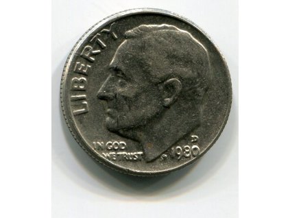 USA. 1 dime 1980/D.