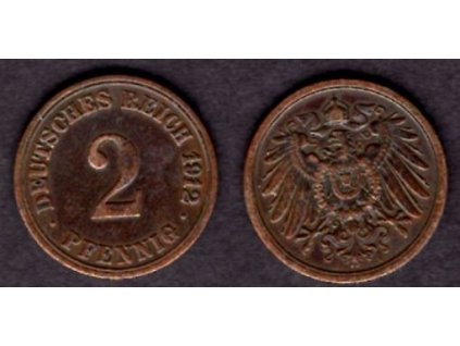 NĚMECKO. 2 Pfennig 1912/A.