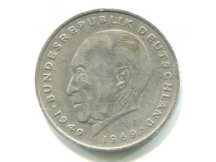 NĚMECKO. 2 Mark 1972/F. Adenauer.