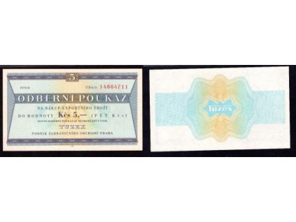 Tuzexová poukázka. 5,- TKčs, 1979/II.