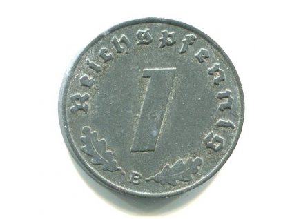 NĚMECKO. 1 Pfennig 1942/B.