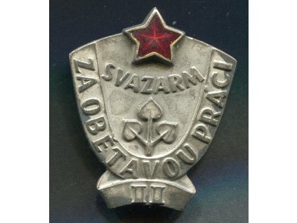 SVAZARM. Odznak Za obětavou práci. I.