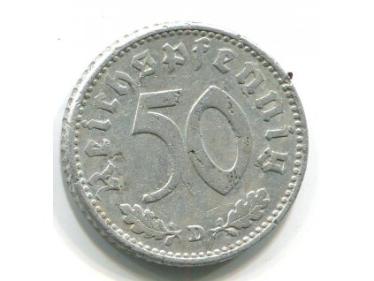 NĚMECKO. 50 Pfennig 1944/D.
