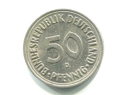 NĚMECKO. 50 Pfennig 1970/D.